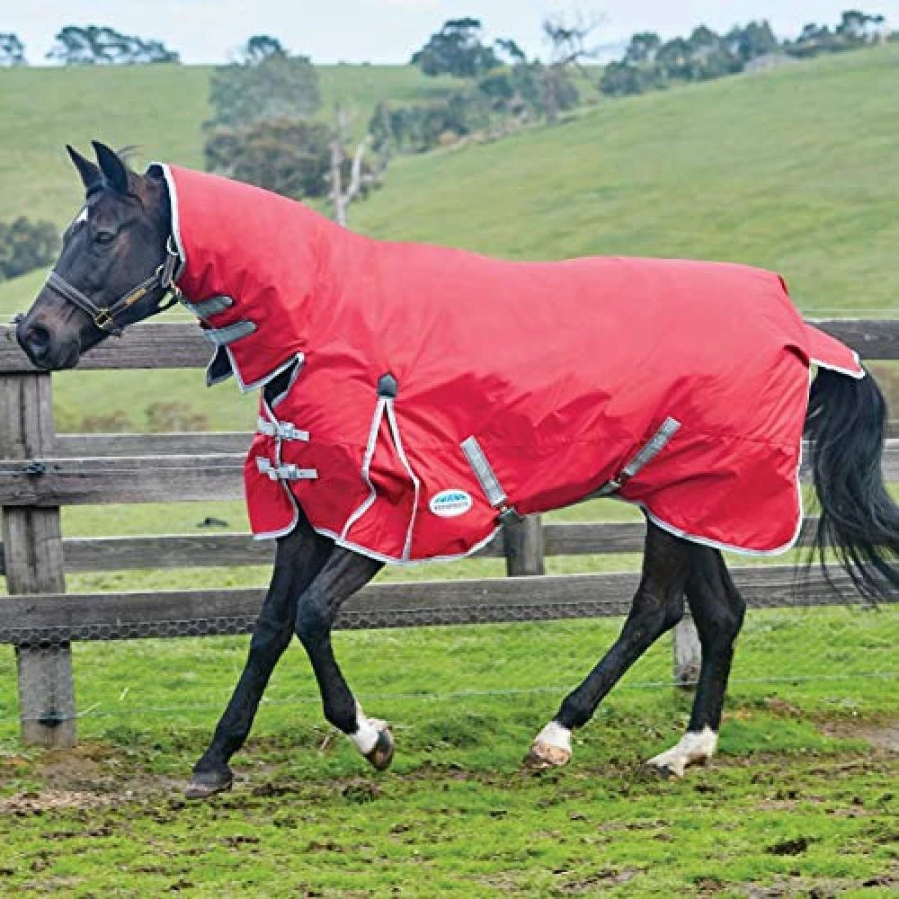 Weatherbeeta Comfitec Heavy Classic Combo Neck Turnout Rug (Red/Silver/Navy) 2 Weatherbeeta Comfitec Heavy Classic Combo Neck Turnout Rug (Red/Silver/Navy) - Image 2