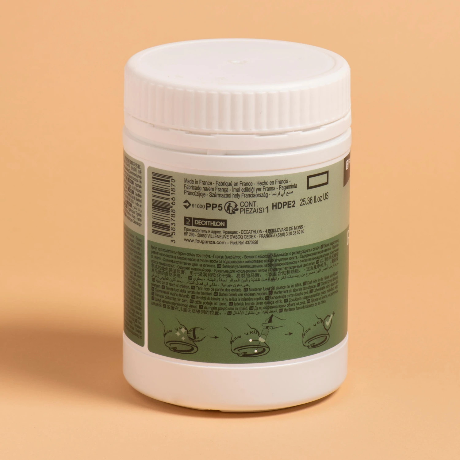 Hoof Grease For Horse And Pony Hydrating Ointment 750 Ml - Green 2 Hoof Grease For Horse And Pony Hydrating Ointment 750 Ml - Green - Image 2