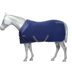 Weatherbeeta Fleece Cooler Standard Neck Turnout Rug (Dark Blue/Grey/White)