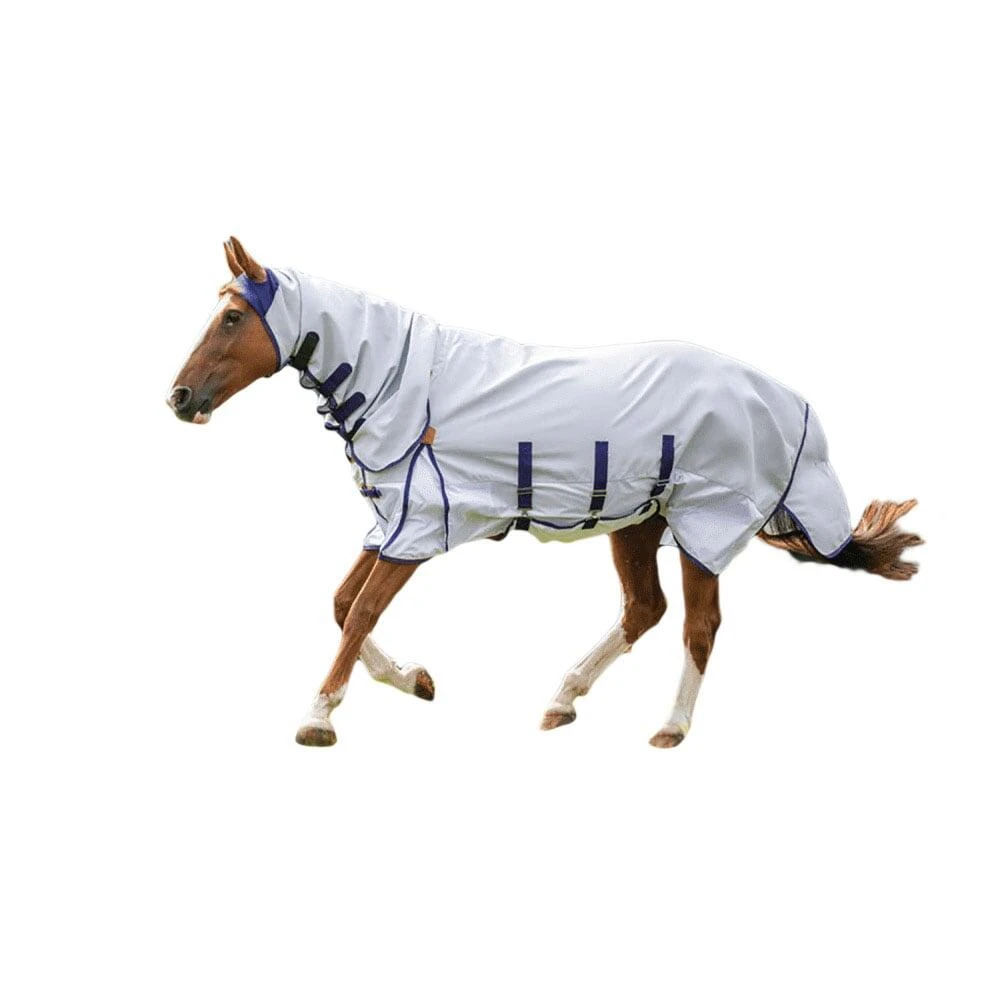 Highlander Plus Combo Neck Sun Protective Horse Fly Rug (Grey) 1 Highlander Plus Combo Neck Sun Protective Horse Fly Rug (Grey)