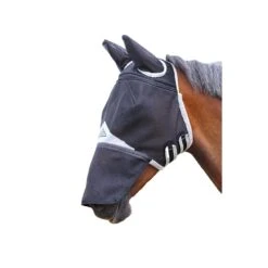 Field Durable Horse Fly Mask With Ears & Nose (Black)