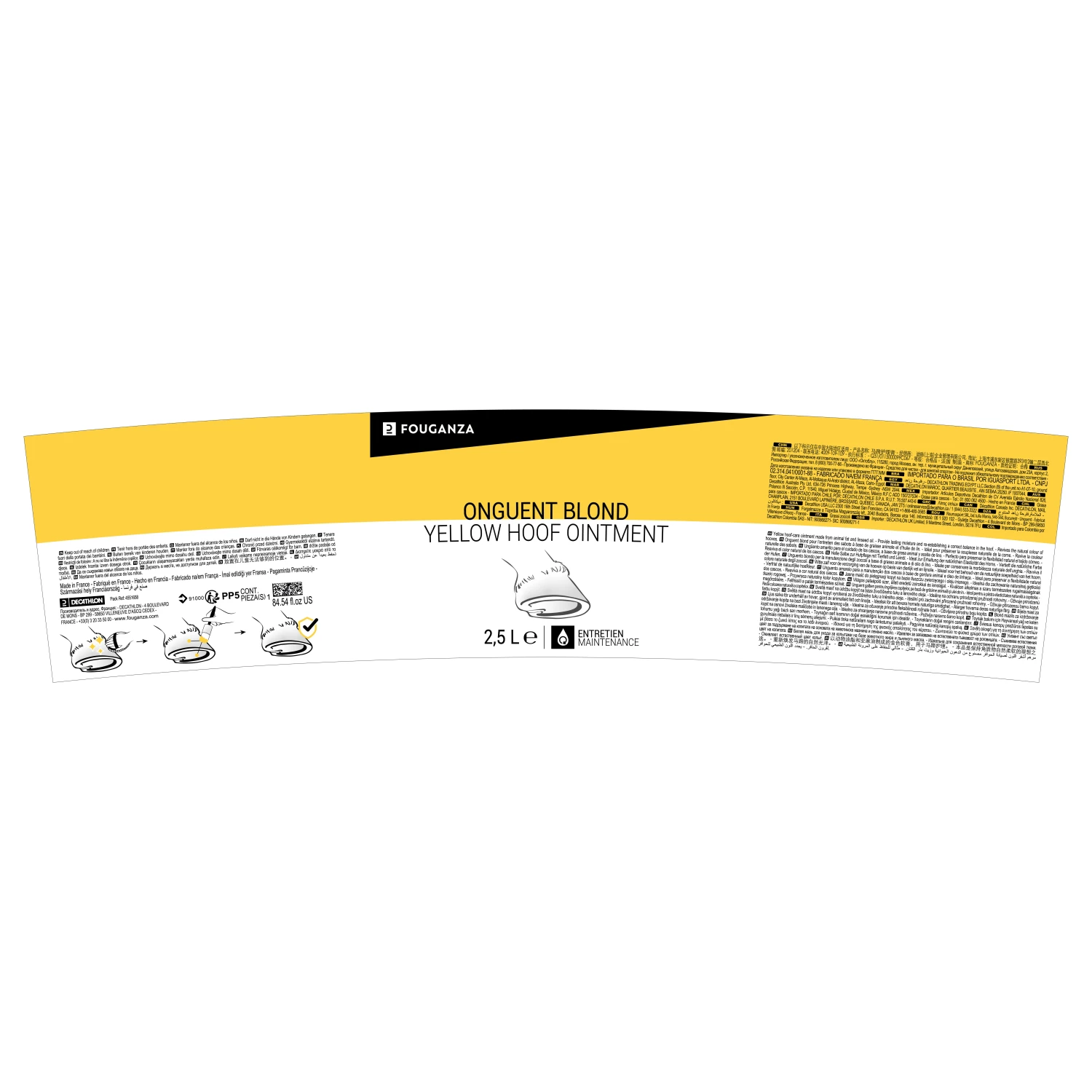 Hoof Care Ointment Horse Riding Hoof Grease For Horse And Pony 2.5 L - Blond 4 Hoof Care Ointment Horse Riding Hoof Grease For Horse And Pony 2.5 L - Blond - Image 4