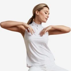 Women's Horse Riding Sleeveless Show Shirt 500