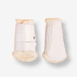 Horse Riding Synthetic Sheepskin Brushing Boots For Horse 500 Twin-Pack