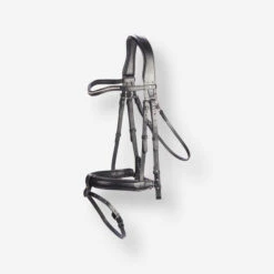Pony Riding Leather French Noseband Bridle 580 Rhinestone
