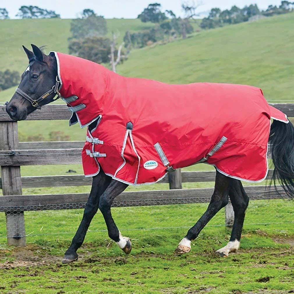 Weatherbeeta Comfitec Lite Classic Combo Neck Turnout Rug (Red/Silver/Navy) 2 Weatherbeeta Comfitec Lite Classic Combo Neck Turnout Rug (Red/Silver/Navy) - Image 2