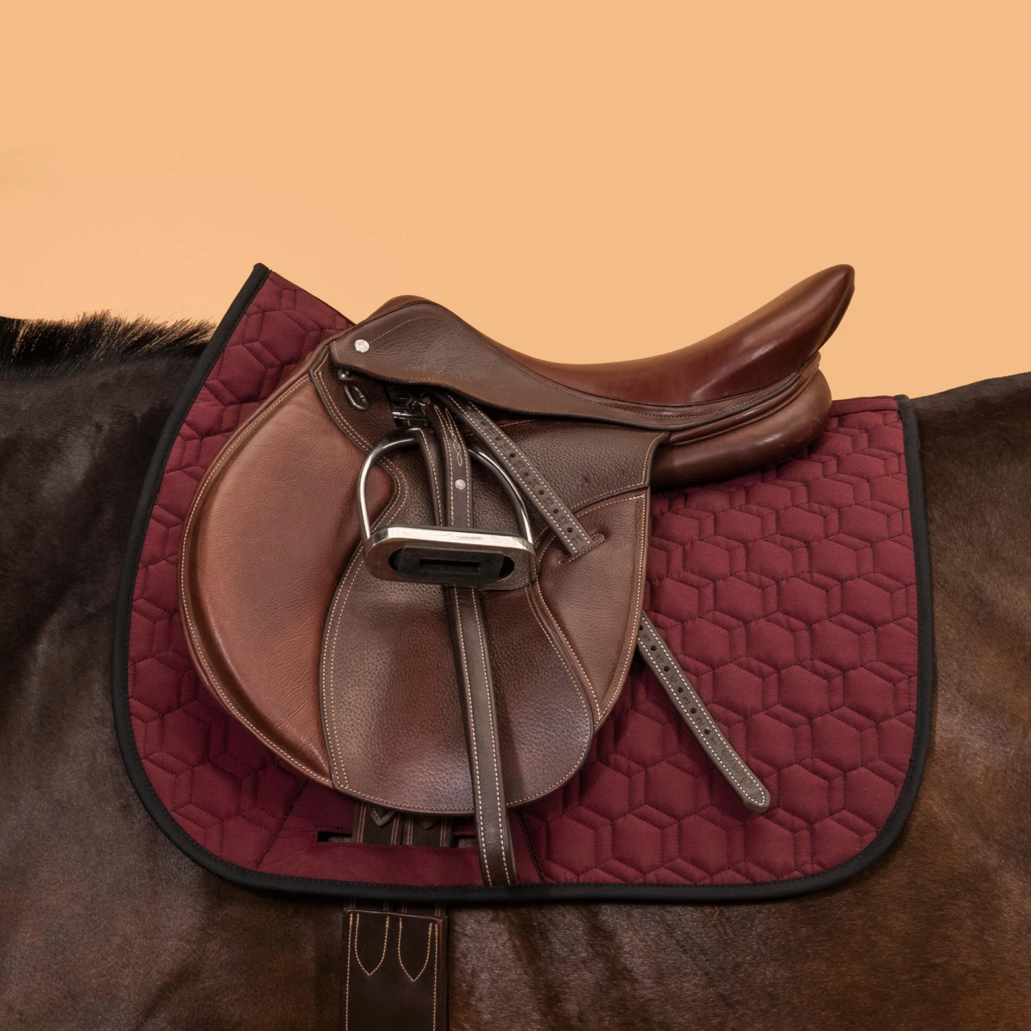 Reversible Horse Riding Saddle Cloth For Horse And Pony 500 2 Reversible Horse Riding Saddle Cloth For Horse And Pony 500 - Image 2