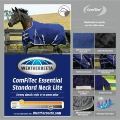 Weatherbeeta Comfitec Lite Essential Standard Neck Turnout Rug (Navy/Silver/Red) 5 Weatherbeeta Comfitec Lite Essential Standard Neck Turnout Rug (Navy/Silver/Red) -Weatherbeeta Sales Store kd8d6a309dd95d31aa292208ec5f7e9c7