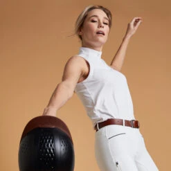 Women's Horse Riding Sleeveless Show Shirt 500 -Weatherbeeta Sales Store kda826d0cbf79337cfbf06a68bd6d3b00