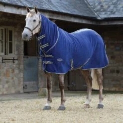 Weatherbeeta Fleece Cooler Standard Neck Turnout Rug (Dark Blue/Grey/White) -Weatherbeeta Sales Store kdce9a88694d24b60094e1deaef516f60